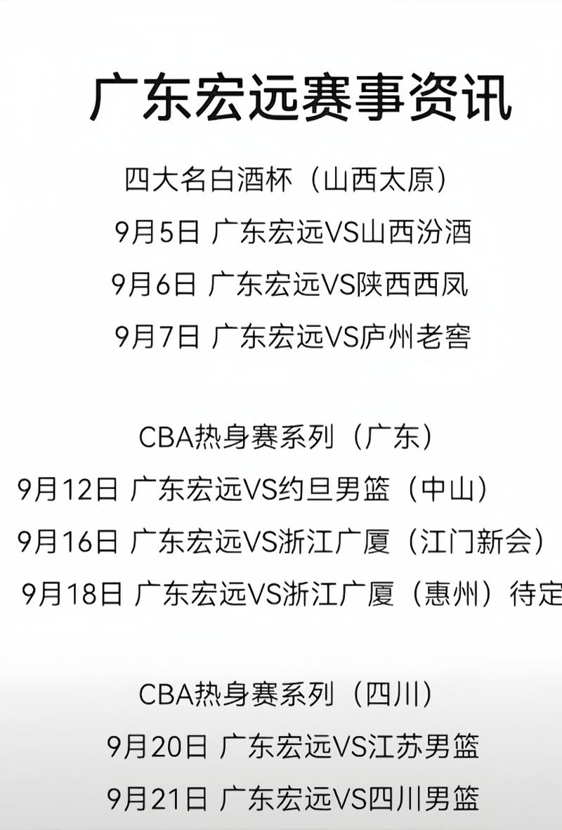 CBA比赛日程表;cba比赛日程表地点